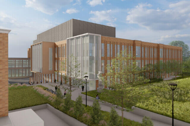A rendering of the new Leinweber Computer Science and Information Building