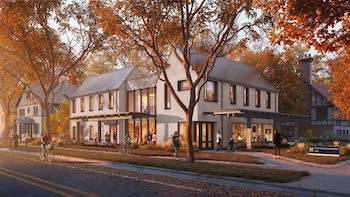 rendering of the new Edward Ginsberg Center for Community Service and Learning building